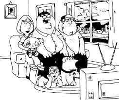 Download and print these tv show coloring pages for free. Griffin Family Watching Tv Together In Family Guy Coloring Page Kids Play Color Family Coloring Pages Cartoon Coloring Pages Cat Coloring Book