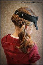 Girly Do Hairstyles By Jenn Visor Hat Hair Idea S Hair Styles Visor Hairstyles Hat Hairstyles