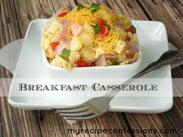 Eggs, potatoes, and shredded cheddar cheese round out the tasty flavors, with options to personalize it using bacon, sausage, veggies, or garlic powder! Breakfast Casserole My Recipe Confessions