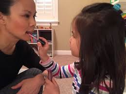 My new makeup artist!!! 💄 👄 Her idea. If only she could come help me get  ready early in the morning!