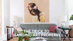 How To Hang A Picture Wall Art Tips Video Apartment Therapy Hanging Art Hanging Artwork Hanging Pictures