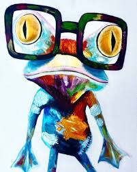 Crazy Frog Painting Frog Art Pop Art Animals Animal Paintings