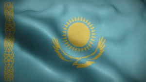 Bendera Kazakhstan Stok Video Bendera Kazakhstan Rekaman Bebas Royalti Depositphotos