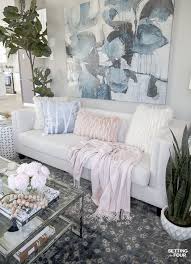 Blush Pink And Blue House Tour Setting For Four