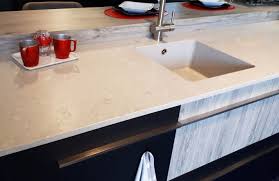 Evier En Quartz Effet Beige Mouchete Plan De Travail Quartz Plan De Travail Evier