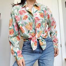 Get the best deals on 90s floral dress and save up to 70% off at poshmark now! 90s Floral Tulip Print Blouse Gem