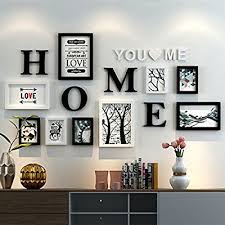 Dekorrahmen Fotorahmen Sets Wohnzimmer Fotowand Mit Einer Uhr Rahmen Wand Kreative Kombination Sofa Hintergrund Fra Gerahmte Wand Fotorahmen Zimmerdekoration