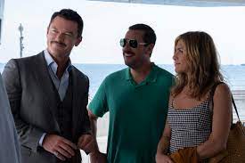 When an nyc cop (adam sandler) finally takes his wife (jennifer aniston) on a long promised european trip, a chance meeting on the flight gets them invited. Netflixable Aniston Sandler Reteam To Solve A Murder Mystery Movie Nation