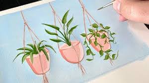 Painting Hanging Potted Plants Satisfying Art Youtube Hanging plants free vector and png. painting hanging potted plants satisfying art