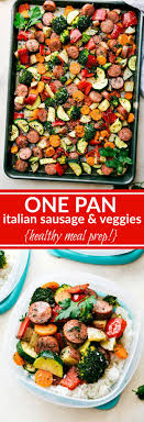 Delicious Italian Seasoned Veggies And Sausage All Made In One Pan A Great And Healthy Meal Prep Idea Video Tutorial Healthy Italian Meals Healthy Meal Prep