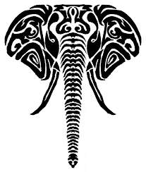 This lovely tiny tribal elephant behind the ear is designed for originative girls. 20 Tribal Elephant Tattoos Ideas