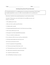 An example of a prepositional phrase is, with a reusable tote in hand, matthew walked to the farmer's market. every prepositional phrase is a series of words consisting of a preposition and its object. Parts Of A Sentence Worksheets Prepositional Phrase Worksheets