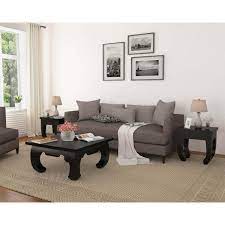 Teak lucius solid wood 4 legs coffee table. Ming Asian Black Classical Style Solid Wood Coffee Table Set