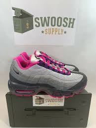 Nike Id Air Max 95 Size 9 Women S Gray Purple Pink New 818592 995 Nike Runningshoes Air Max 95 Nike Air Max Air Max