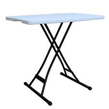 Amazon Com Lifetime 80251 Height Adjustable Folding Personal Table 26 Inch White Granite Patio Lawn Amp Garden Folding Table Table Height Adjustable