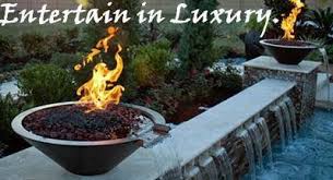 Fire bowls, fire columns, fire tables, and even a fire/water feature which is a fire pit & water fountain combo. Pool Fire Bowls Fire Bowls For Pools Fire And Water Features
