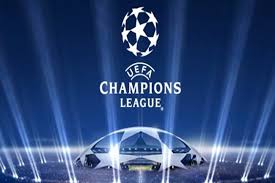 Huge banner of the champions league trophy is unfurled in the stadium alongside banners of the real madrid logo prior to the uefa champions league. Final Dini Munchen Lawan Madrid Liverpool Lawan City Olahraga