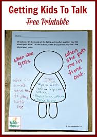Getting Kids To Talk With Free Printable Kiddie Matters Counseling Kids Family Therapy Activities Therapy Activities