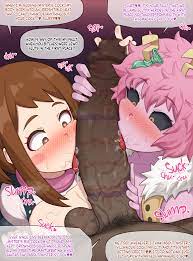 1boy 2girls balls big breasts big penis blush breasts brown hair  censored cock worship collaborative fellatio condom condom on horn  dark-skinned male dark skin deepthroat mark dialogue english text