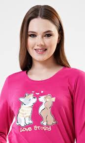 Dámské pyžamo dlouhé Vienetta Secret Love story