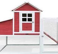 Amazon.com: Hanover Gallinero de madera elevado para ...