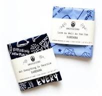 OEM ODM Custom Printed Recyclable Paper Baby Bandana Bib Set Muslin Wrap  Packaging Gift Scarf Sleeve Packaging Scarves