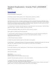 Learn vocabulary, terms and more with flashcards, games and other study tools. Student Exploration Gravity Pitch Answer Key Docx Student Exploration Gravity Pitch Answer Key Download Student Exploration Gravity Pitch Course Hero