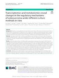 PDF) Transcriptomics and metabolomics reveal changes in the regulatory  mechanisms of osteosarcoma under different culture methods in vitro