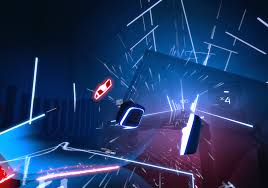 Fruit Ninja Meets Guitar Hero In Upcoming Vr Game Beat Saber Vr Games Guitar Hero Beats