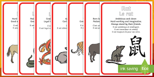 Iy as in pronounce cari in english. Chinese New Year Zodiac Animal Characteristics Poster English French