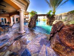 Natural stone pavers around pool. 8 Types Of Natural Stone Decking Luxury Pools Outdoor Living