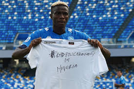 Heading, dribbling, shooting, pace, strength. Napoli S Osimhen Celebrates Maiden Serie A Goal With End Police Brutality Shirt Goal Com