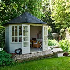 Country Garden With Summerhouse Garden Inspiration Ideal Home Summer House Garden Summer House Shed