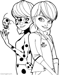 Ladybug and chat noir coloring pages for boys and girls for free. Miraculous Ladybug Coloring Pages Coloringall