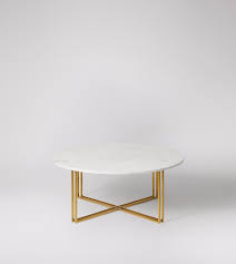 See the detailed photo here. Praia Coffee Table In White Marble Gold Plated Swoon