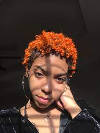 Me W Orange Hair Hair Styles Dyed Natural Hair Short Hair Styles