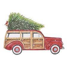Woody Wagon With Tree Needlepoint Com In 2021 Needlepoint Christmas Needlepoint Canvases Painted Pony
