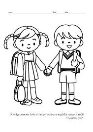 Página para colorir dois amigos. Sao 50 Desenhos Fofinhos Separados Especialmente Para O Dia Do Amigo Dia 20 De Julho Podem Ilustrar Provas Ca Dia Do Amigo Desenho Escola Desenho De Crianca