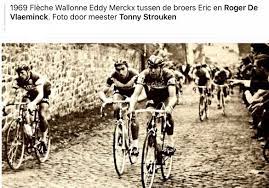 Jakob ik denk niet dat ik woensdag de waalse pijl rijdt. 1969 Waalse Pijl Eric D V Roger D V Eddy M Fietsen Foto Belgie