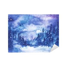 40 watercolor silhouette paintings ranked in order of popularity and relevancy. Watercolor Painting Illustration Greeting Card Forest Suburban Landscape Silhouettes Of Fir Trees Pines Trees And Bushes The Night Sky With Stars Blue Color Sticker Pixers We Live To Change