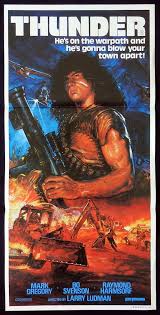 Thunder Policia Sin Ley 1983 Artwork For The Poster By Brian Bysouth 1983 Post Apocalyptic Movies Best Movie Posters Exploitation Movie