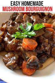 Mushroom Bourguignon Is A Delicious Hearty Meatless Meal In 2020 Easy Healthy Recipes Stuffed Mushrooms Recipes