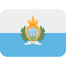 Am rande der streifen befindet sich mittig ein. Flagge San Marino Emoji