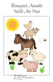 Corral Granja Animales Pared Lamina Para Bebe Nina Nino Vivero O Decoracion De La Habitacion De Animal Wall Art Farm Animal Nursery Decor Baby Girl Boy Nursery