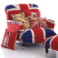 French Style Quirky And Unusual Accessories And Painted Furniture Union Jack Decor Union Jack Chair And Ottoman