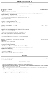 Maintain accurate time keeping for all staff in the department. Housekeeping Manager Resume Sample Mintresume