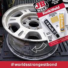 A Rock Wedged Itself Between My Truck S Brake Caliper And Aluminum Rim Which Produced A Large Hole In The Rim I Patc Diy Repair Motorcycle Diy Aluminum Rims