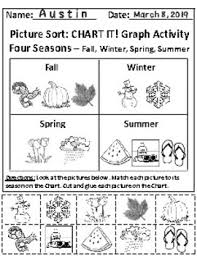 the 4 seasons and 4 food groups chart graphing activities answer keys included