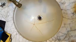 Porcelain and ceramic chip repair kits come with 2 vials containing liquids that you mix together to create the epoxy filler, as well as a brush you can use to mix and apply. Sink Crack Repair Antique Sink Restoration Basin Resurfacing