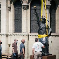 On july 17, 1885, the statue of liberty arrived in new york harbor to be erected. As France Sends U S A Second Statue Of Liberty Her Symbolism Is Debated The New York Times